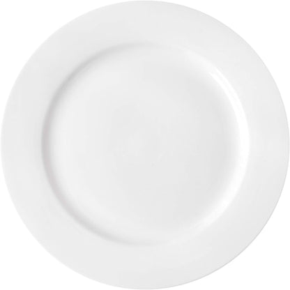 Foraineam 12 Pieces 8 Inch Round Porcelain Salad Plates Dessert Plate Set White Dinnerware Dish Serving Plates - Renee Lane Company