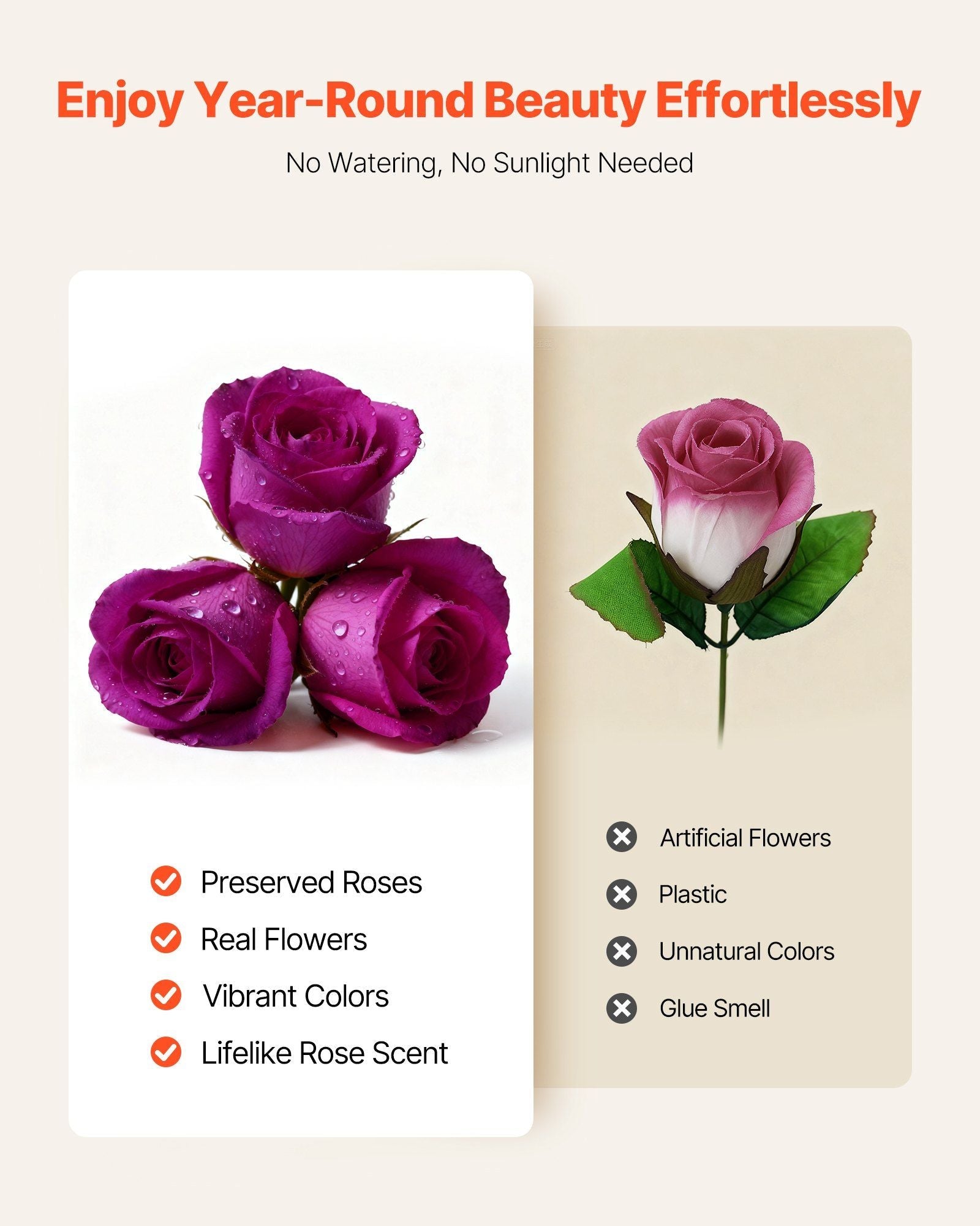Forever Flowers, 27 Preserved Roses in Heart Shape Box, Eternal Flowers Immortal Bouquet Birthday Present for Women Her Wife Mothers, Anniversary, Valentine's Day,Christmas, Purple - Renee Lane Company