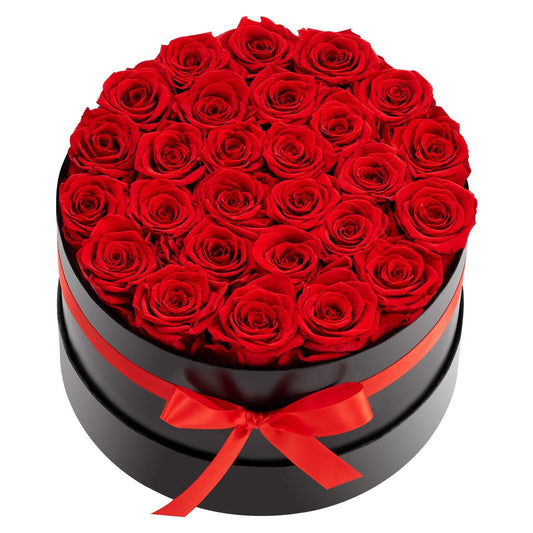 Forever Flowers, 27 Preserved Roses in a Box, Eternal Flowers Immortal Bouquet Birthday Present for Delivery Prime Women Her Wife Mothers, Anniversary, Valentine's Day,Christmas, Red - Renee Lane Company