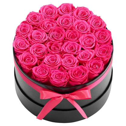 Forever Flowers, 27 Preserved Roses in a Box, Eternal Flowers Immortal Bouquet Birthday Present for Delivery Prime Women Her Wife Mothers, Anniversary, Valentine's Day,Christmas, Rose Red - Renee Lane Company