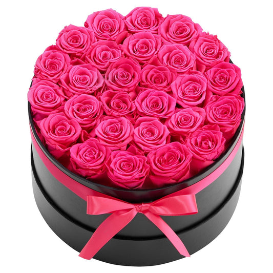Forever Flowers, 27 Preserved Roses in a Box, Eternal Flowers Immortal Bouquet Birthday Present for Delivery Prime Women Her Wife Mothers, Anniversary, Valentine's Day,Christmas, Rose Red - Renee Lane Company