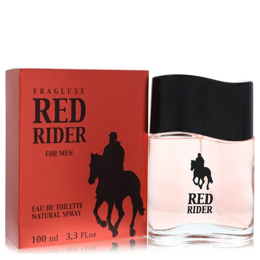 Fragluxe Red Rider eau de toilette spray with red box and clear bottle, 100 ml