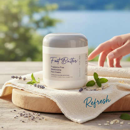 Fragrance-Free Foot Butter Massage Cream – Deep Moisture for Dry, Sensitive Feet - Renee Lane Company
