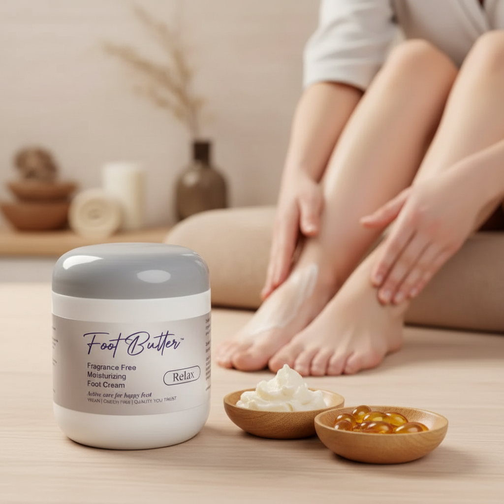 Fragrance-Free Foot Butter Massage Cream – Deep Moisture for Dry, Sensitive Feet - Renee Lane Company