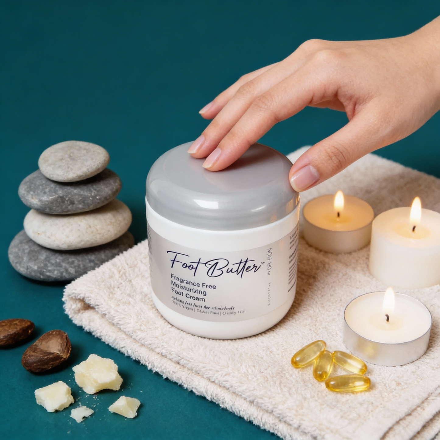 Fragrance-Free Foot Butter Massage Cream – Deep Moisture for Dry, Sensitive Feet - Renee Lane Company