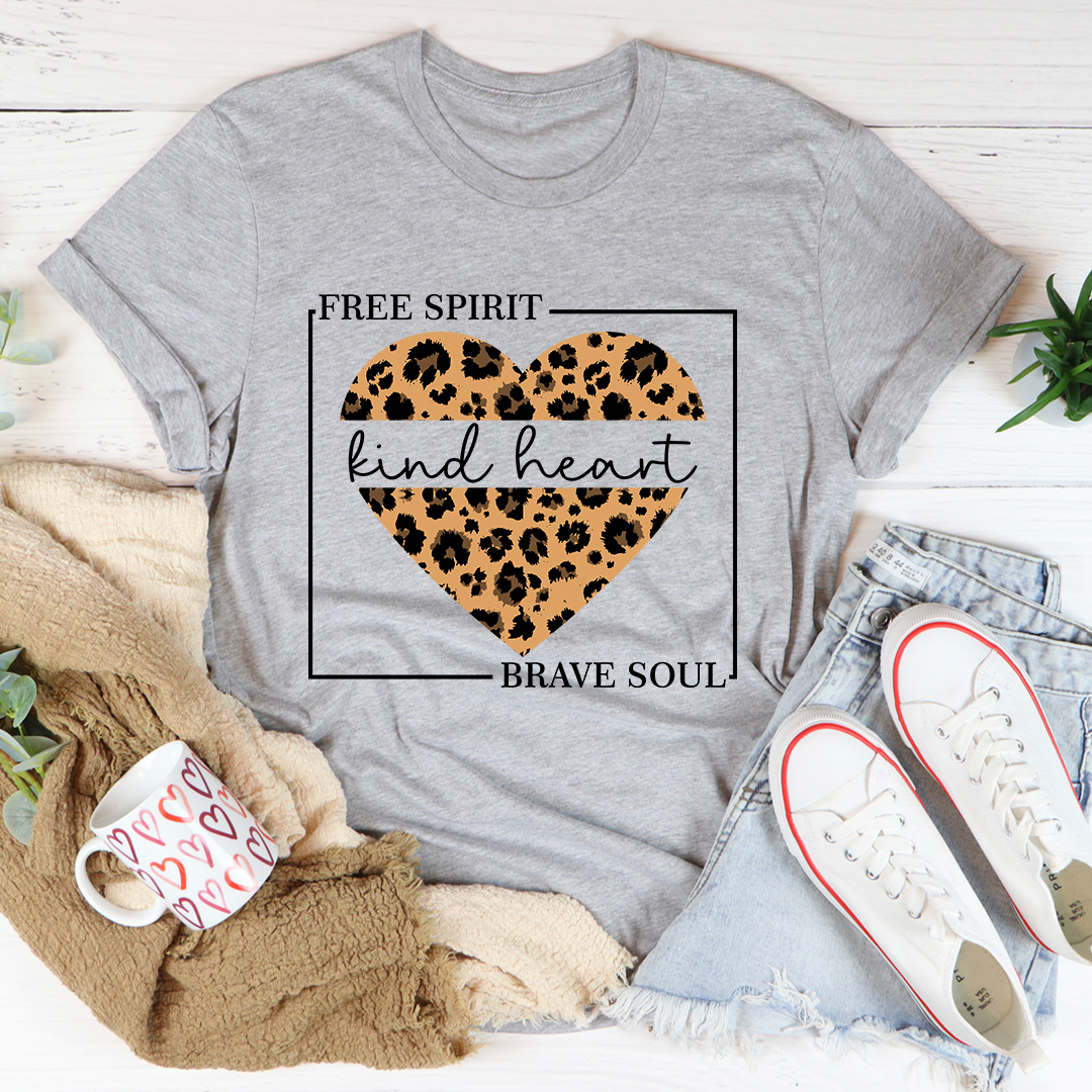 Free Spirit Kind Heart Brave Soul T-Shirt - Renee Lane Company