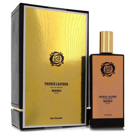 Unisex eau de parfum bottle with matching box, amber glass and gold cap