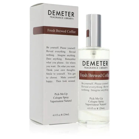 Demeter Fresh Brewed Coffee cologne spray, clear bottle with silver cap, in box