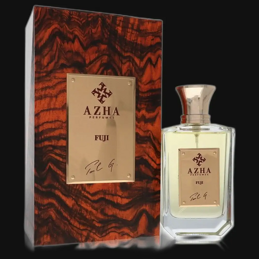 Azha Fuji women's perfume bottle with gold cap and label