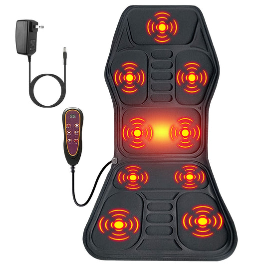 Full Body Massage Chair Pad with Heat Multifunctional Back Massager with Pinpoint Massage Vibration Timer for Home Office Car Use - Renee Lane Company