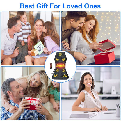 Full Body Massage Chair Pad with Heat Multifunctional Back Massager with Pinpoint Massage Vibration Timer for Home Office Car Use - Renee Lane Company
