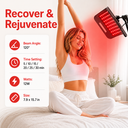Red light and near-infrared therapy panel system with adjustable stand