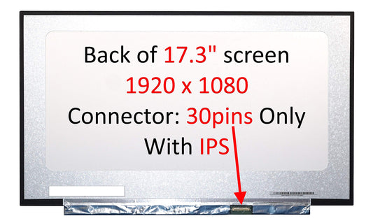 17.3-inch laptop LCD panel back with narrow bezel and flex connector
