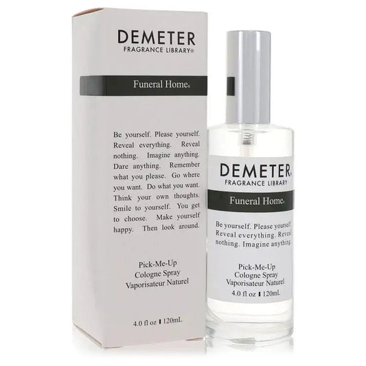 Demeter Funeral Home perfume set: box and spray bottle