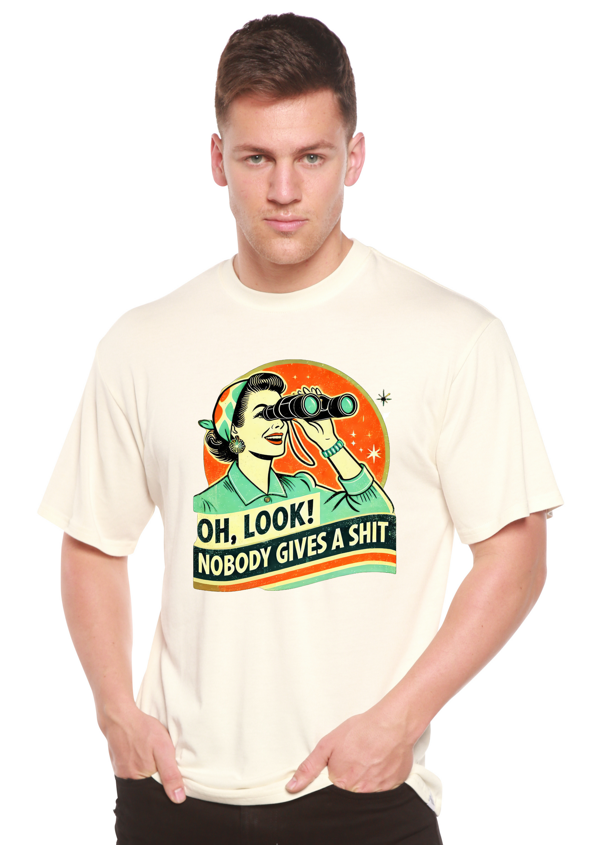 Funny Retro Woman Unisex Bamboo/Cotton Graphic T-Shirt - Renee Lane Company