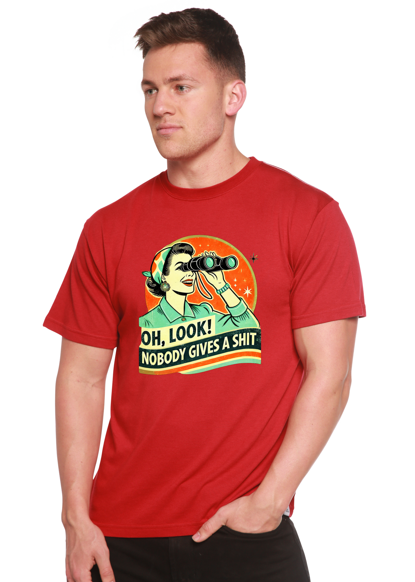 Funny Retro Woman Unisex Bamboo/Cotton Graphic T-Shirt - Renee Lane Company