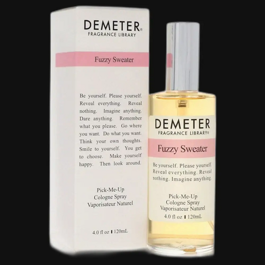 Demeter Fuzzy Sweater perfume spray bottle with matching box