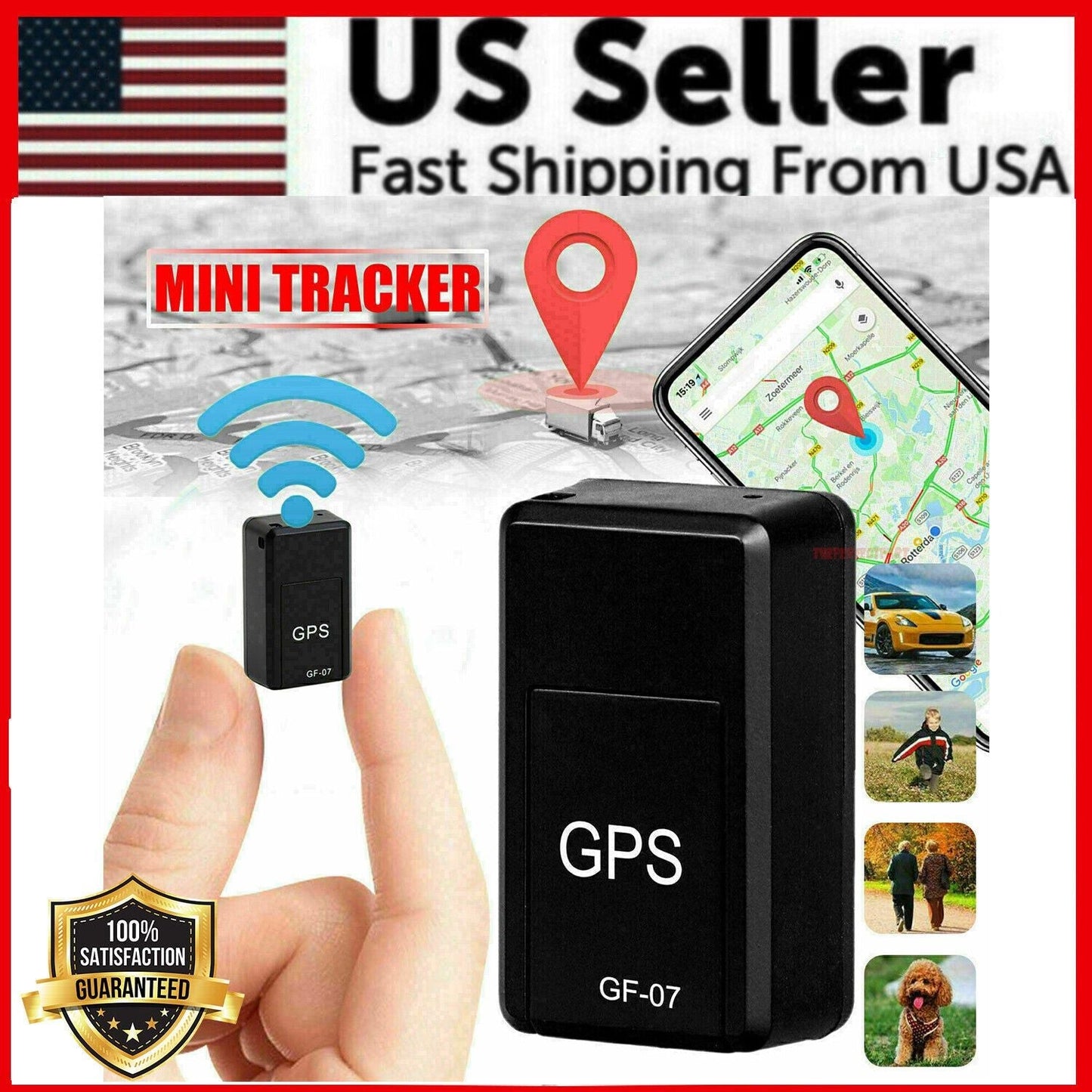 GF07 Mini Magnetic GPS Tracker Real-time Car Truck Vehicle Locator GSM GPRS USA - Renee Lane Company