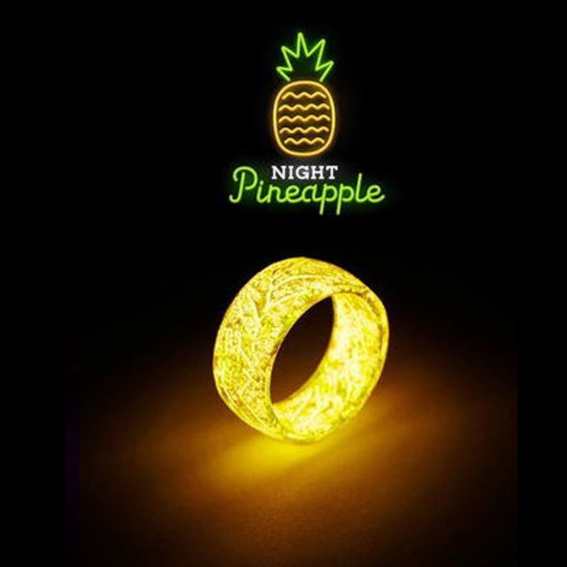 Luminous yellow ring with textured surface and bright glow