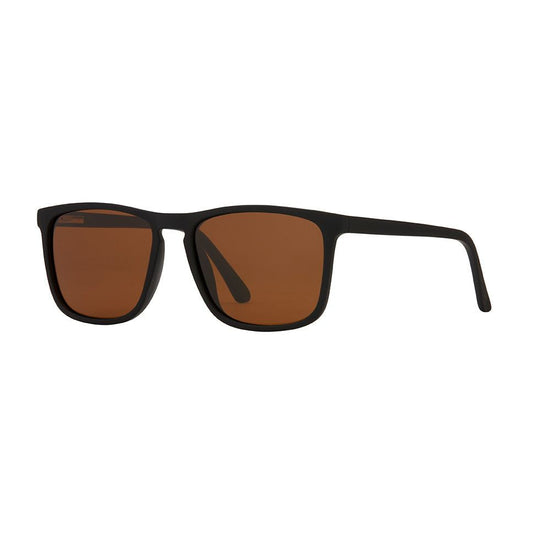 GLACIER polarized sunglasses with black frames and brown-tinted polarized lenses