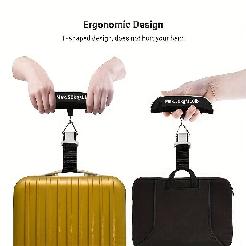 GOXAWEE 110lb/50kg Digital Handheld Luggage Hanging Baggage Scale With Backlight LCD Display - Renee Lane Company