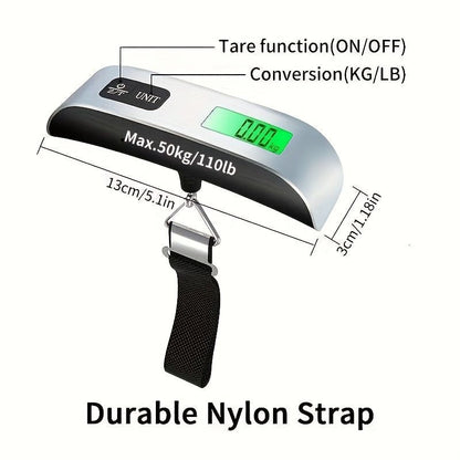 GOXAWEE 110lb/50kg Digital Handheld Luggage Hanging Baggage Scale With Backlight LCD Display - Renee Lane Company