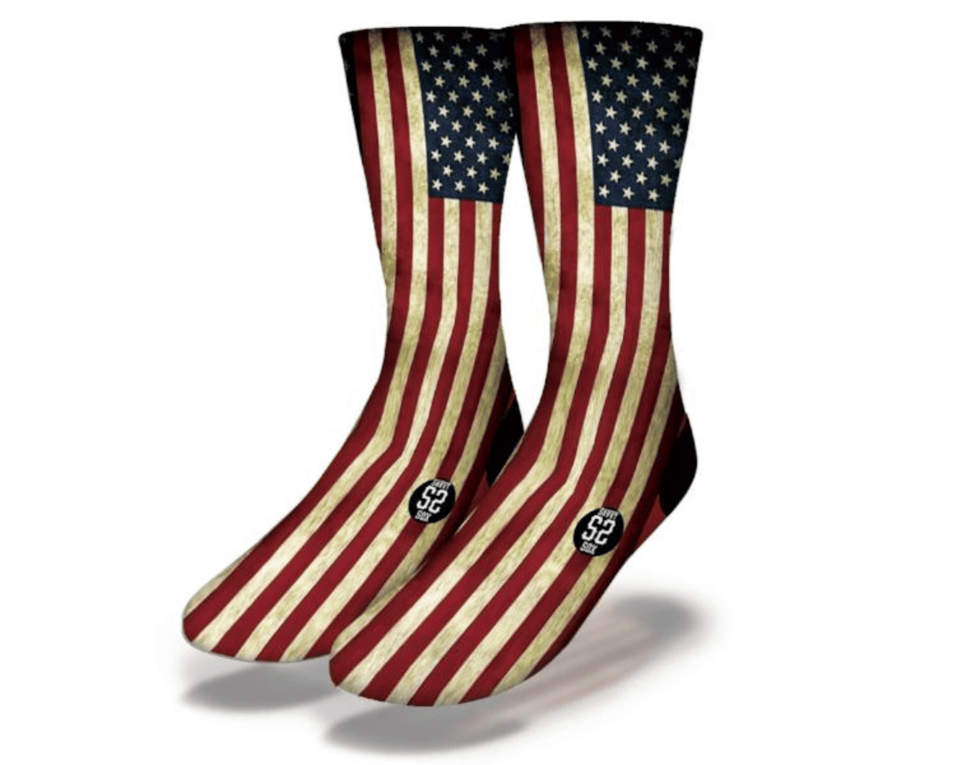 GRUNGE AMERICAN FLAG Soccer Socks - Renee Lane Company