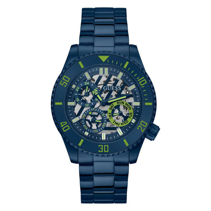 GUESS Mens 45mm Watch - Navy Strap Navy Dial Navy Case - Renee Lane Company
