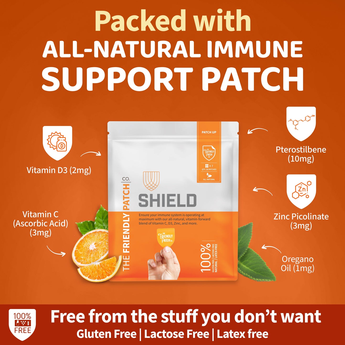 Shield Wellness: 12-Hour High-Potency Immunity Patches - 8 Pack - Renee Lane Company