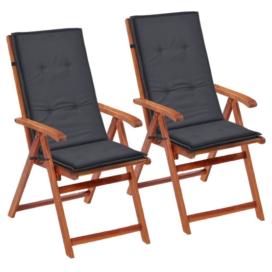 Garden Chair Cushions 2 pcs Anthracite 47.2"x19.7"x1.18" - Renee Lane Company