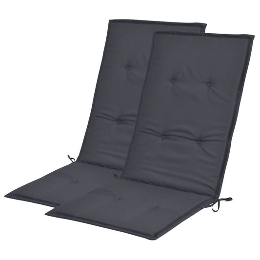 Garden Chair Cushions 2 pcs Anthracite 47.2"x19.7"x1.18" - Renee Lane Company