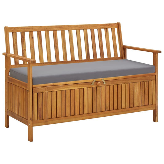 Garden Storage Bench 47.2" Solid Acacia Wood - Renee Lane Company