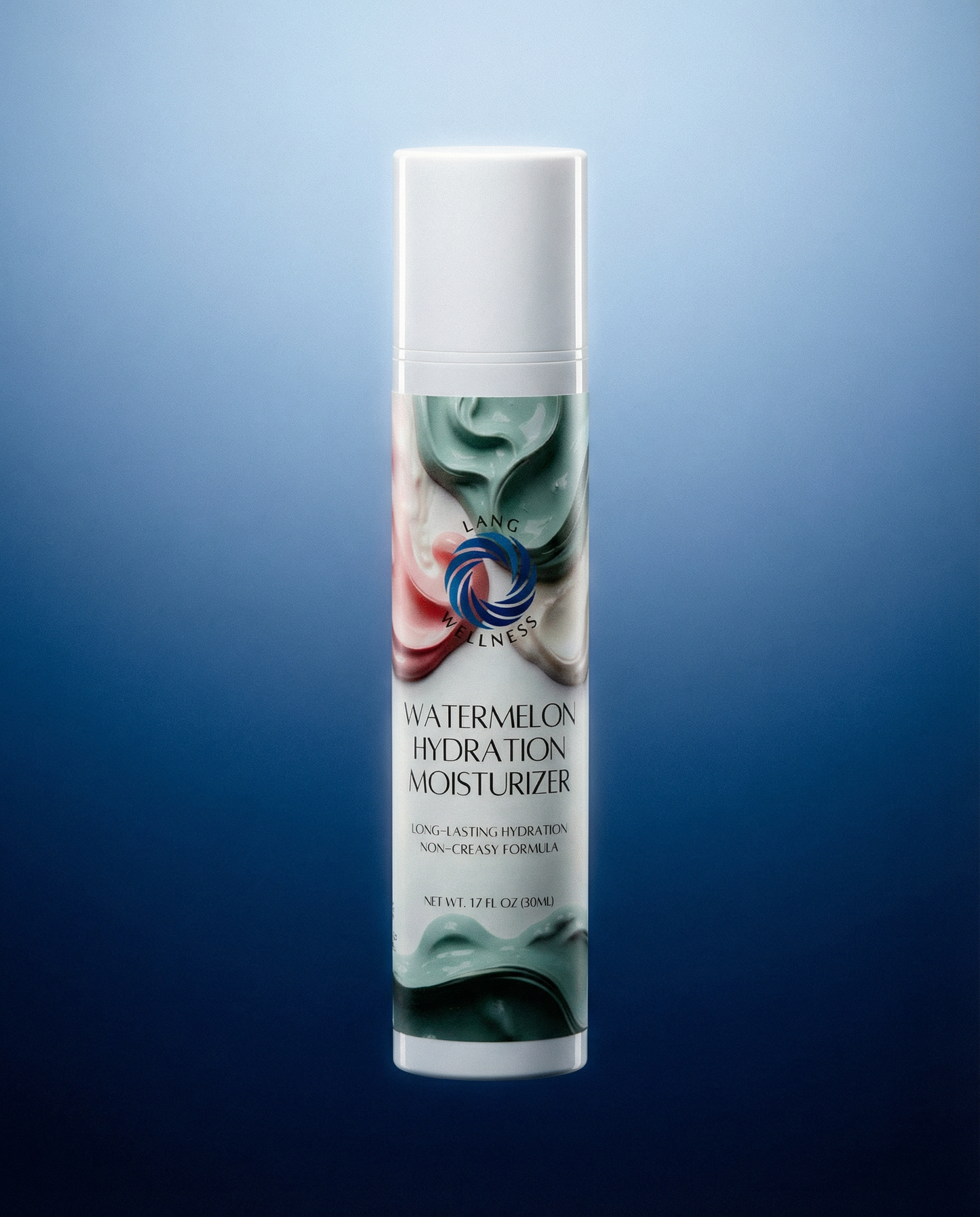 Watermelon hydration moisturizer bottle with white cap, shown upright