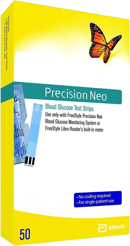 Generic Precision Neo Blood Glucose Test Strips 50 Strips (Pack of 2) White - Renee Lane Company