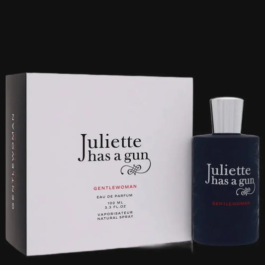 Gentlewoman eau de parfum for women, navy bottle with silver cap and box