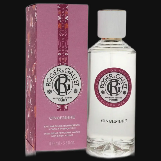 Ginger By Roger & Gallet women's perfume and box, clear bottle with pink label
