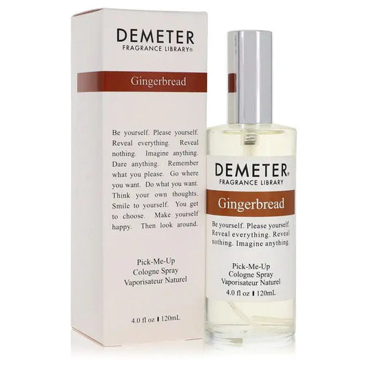 Demeter Gingerbread perfume set: box and clear bottle with silver spray cap