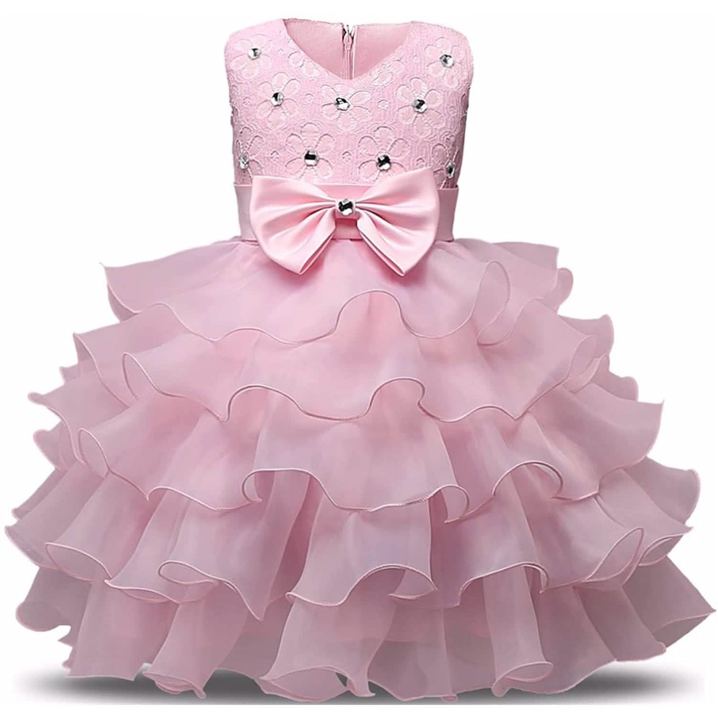 Girl Dress Kids Ruffles Lace Party Wedding Gown - Renee Lane Company