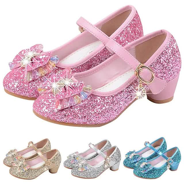 Girls'Heels Party Mary Jane Basic Pump Dress Crystal Bowknot - Renee Lane Company