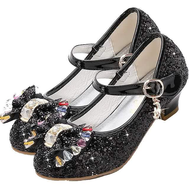 Girls'Heels Party Mary Jane Basic Pump Dress Crystal Bowknot - Renee Lane Company