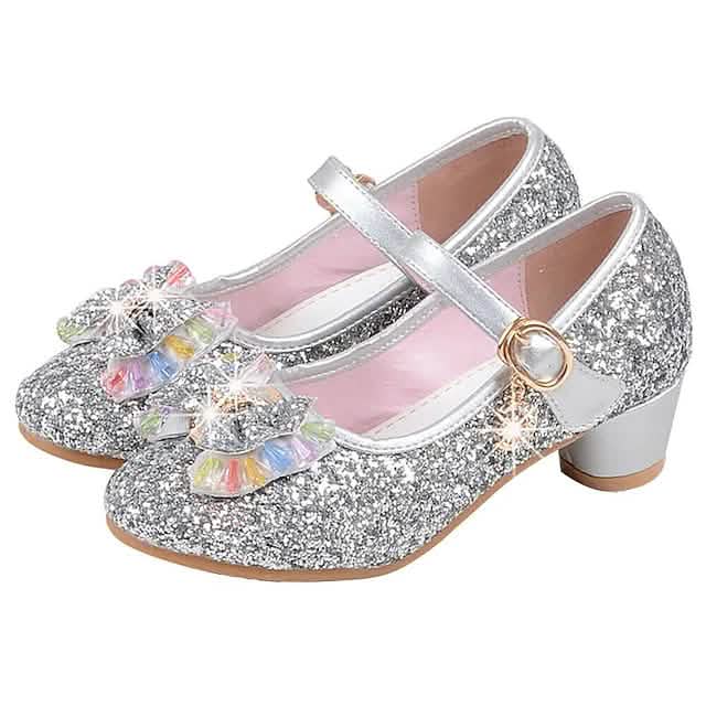 Girls'Heels Party Mary Jane Basic Pump Dress Crystal Bowknot - Renee Lane Company