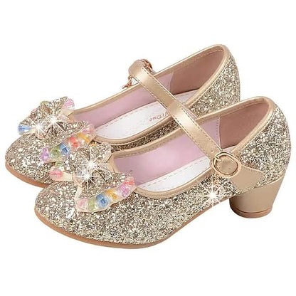 Girls'Heels Party Mary Jane Basic Pump Dress Crystal Bowknot - Renee Lane Company