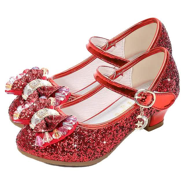 Girls'Heels Party Mary Jane Basic Pump Dress Crystal Bowknot - Renee Lane Company