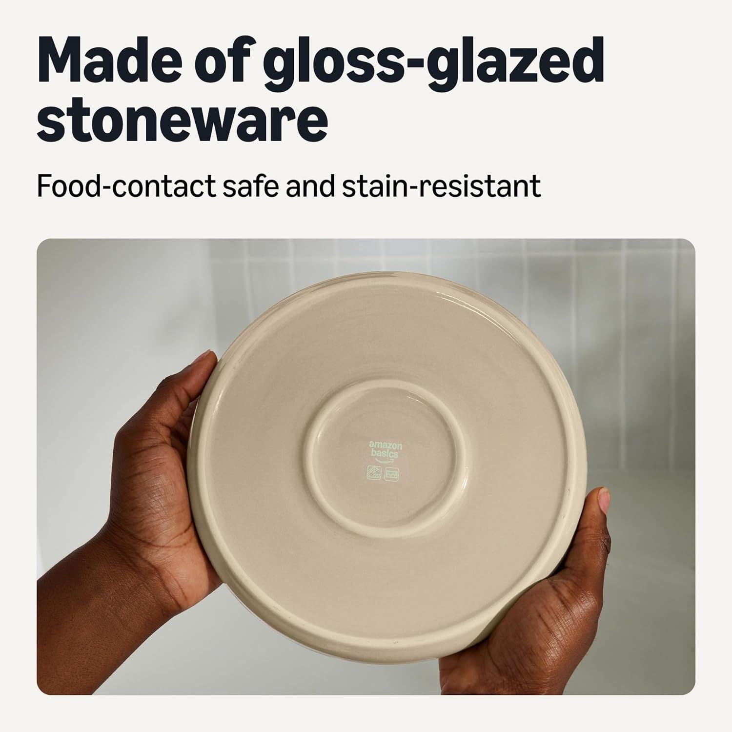 Glazed Stoneware Appetizer Plates, Ceramic 4-Piece Set, Microwave and Dishwasher-Safe, 6.7 in., Linen Gray - Renee Lane Company