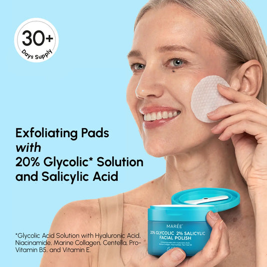 Glycolic & Salicylic Acid Peel Pads - Renee Lane Company