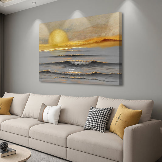 Golden Horizon Calm Wall Art - Renee Lane Company