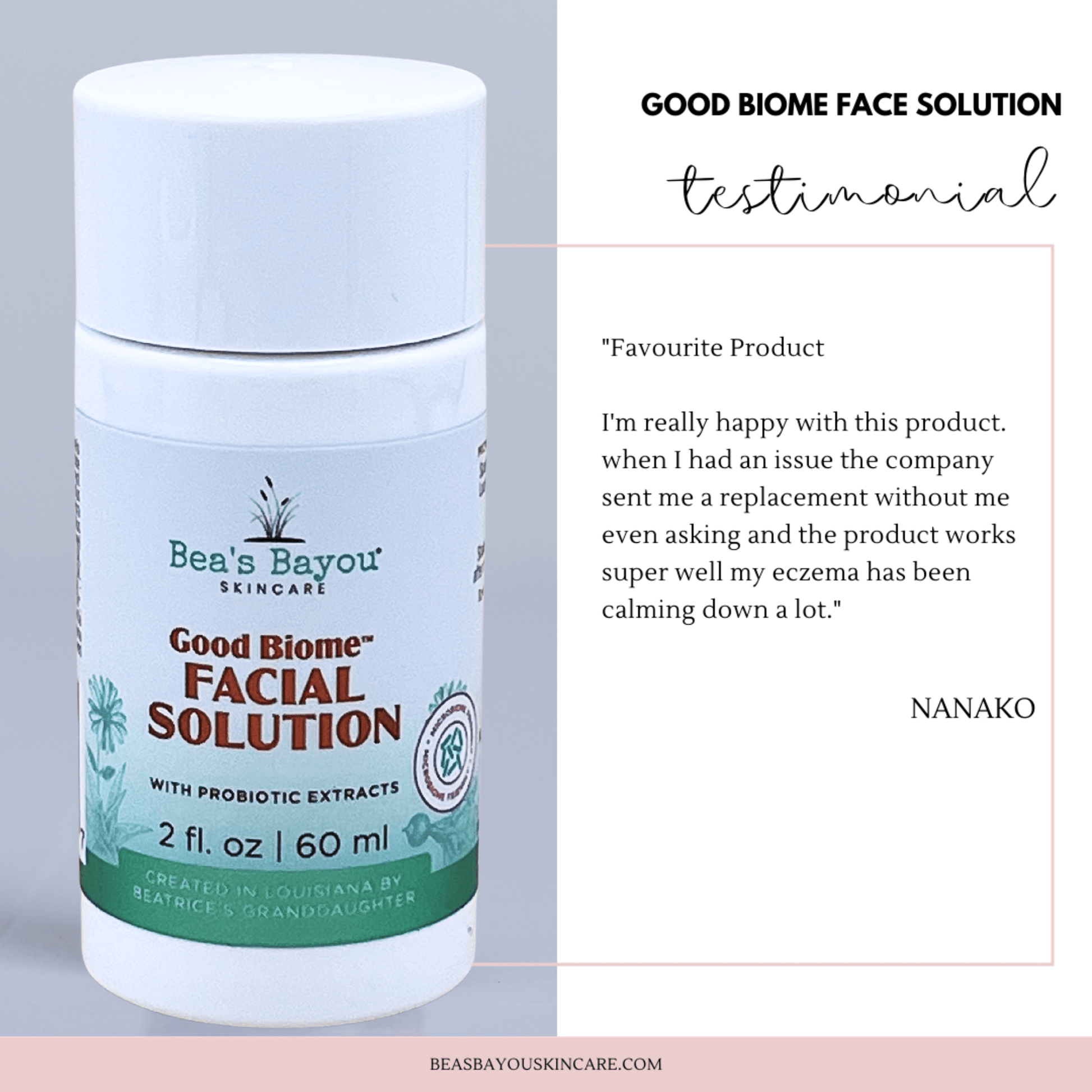 GoodBiome®️ Prebiotic Facial Solution: Liquid AHA + BHA Serum - Renee Lane Company