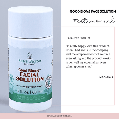GoodBiome®️ Prebiotic Facial Solution: Liquid AHA + BHA Serum - Renee Lane Company