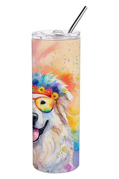 Great Pyrenees Hippie Dawg Stainless Steel Skinny Tumbler Vacuum Double Walled Reusable Insulated Tumbler Travel Cup for Coffee Cocktails Gift with Lid, 20 oz - Renee Lane Company
