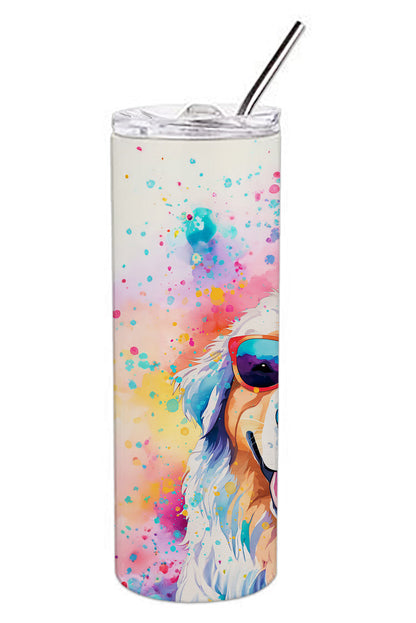 Great Pyrenees Hippie Dawg Stainless Steel Skinny Tumbler Vacuum Double Walled Reusable Insulated Tumbler Travel Cup for Coffee Cocktails Gift with Lid, 20 oz - Renee Lane Company